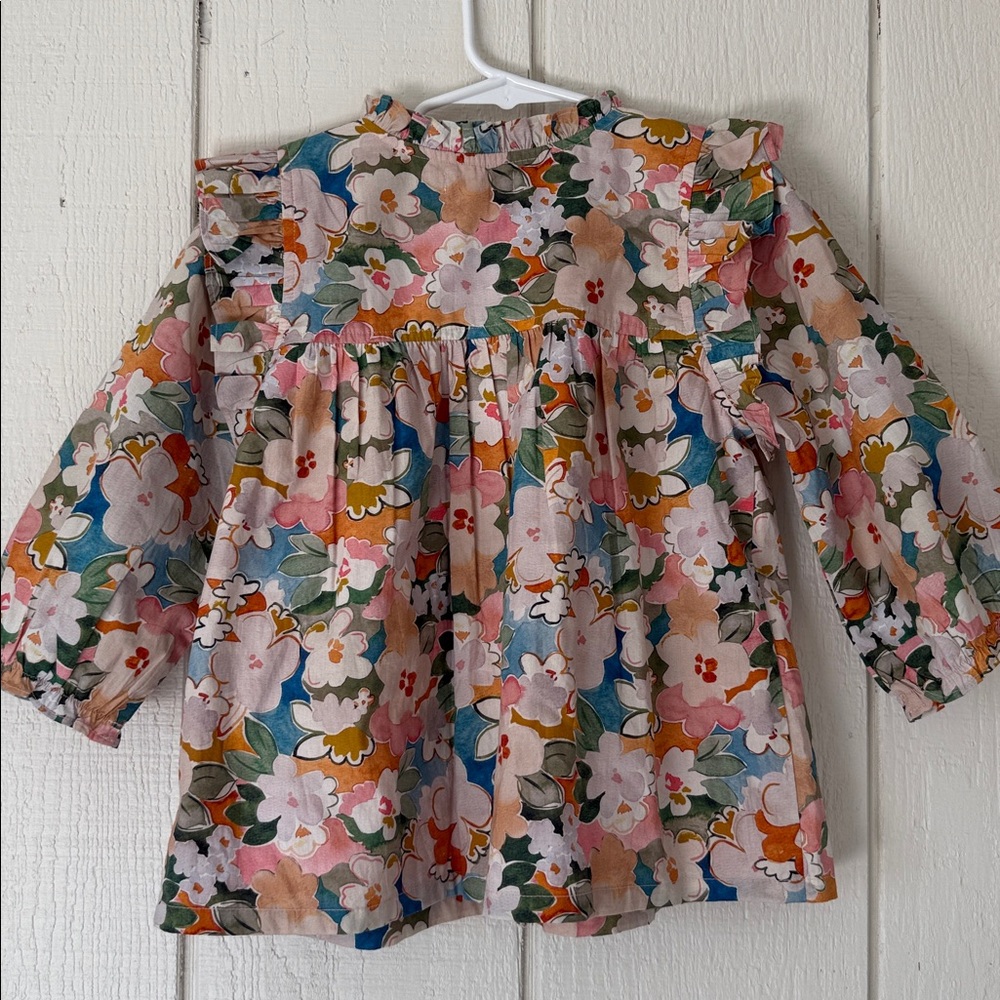 Pink Chicken Girls Kalani Floral Blouse size 8Y - Picture 7 of 7